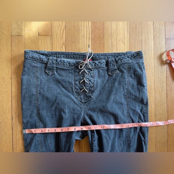 Y2K Vintage Low Rise Lace Up Jeans - Picture 8 of 8